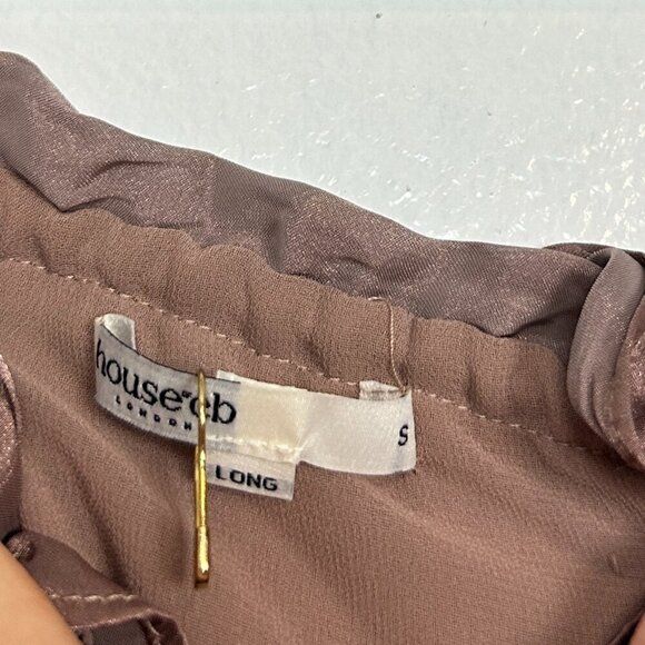 HOUSE OF CB Chaya Off Shoulder Dress in Hazelnut Size Small - Picture 7 of 16